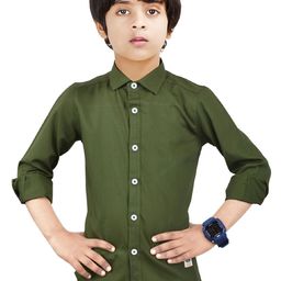 MADE IN THE SHADE Boys Spread Collar Solid Cotton Casual Shirt-picture-23
