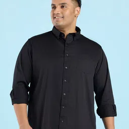 Big Hello - The Plus Life   Spread Collar Cotton Casual Shirt-picture-19