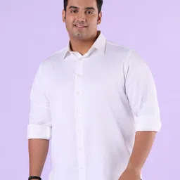 Big Hello - The Plus Life Spread Collar Cotton Casual Shirt-picture-20