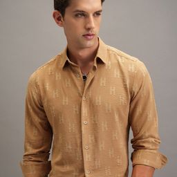 HIGHLANDER Slim Fit Self Design Casual Shirt-picture-45