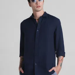 Jack & Jones Slim Fit Opaque Pure Linen Casual Shirt-picture-31