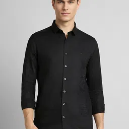 SIMON CARTER LONDON Men Slim Fit Abstract Printed Spread Collar Cotton Casual Shirt-picture-38