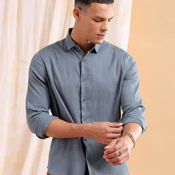 The Indian Garage Co Striped Slim Fit Cotton Shirt-picture-18