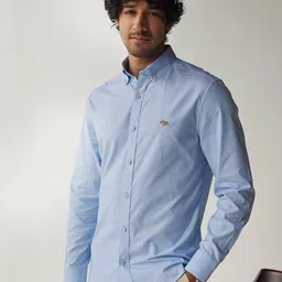 Andamen Classic Slim Fit Cotton Casual Shirt-image-8