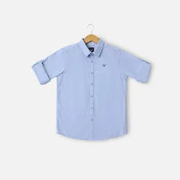 Allen Solly Junior Boys Slim Fit Spread Collar Long Roll Up Sleeves Cotton Casual Shirt-picture-18