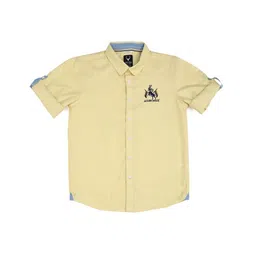Allen Solly Junior Boys Slim Fit Spread Collar Roll Up Sleeves Opaque Casual Shirt-picture-17