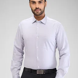 Park Avenue Men Textured Opaque Spread Collar Formal Slim Fit Shirt-image-41