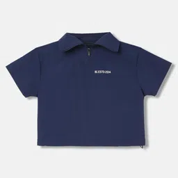 Blue Giraffe Boys Boxy Short Sleeves Casual Shirt-image-83