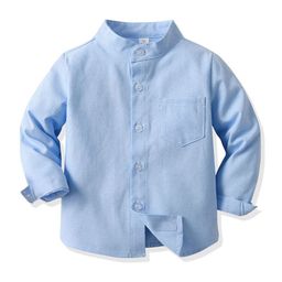StyleCast x Revolte Unisex Kids Solid Band Collar Casual Shirt-picture-17