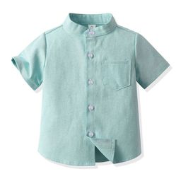 StyleCast x Revolte Unisex Kids Solid Band Collar Casual Shirt-picture-34