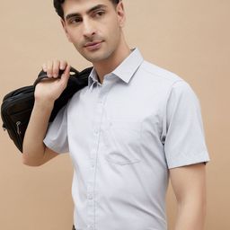 CODE by Lifestyle Men Spread Collar Solid Cotton Formal Shirt-picture-39