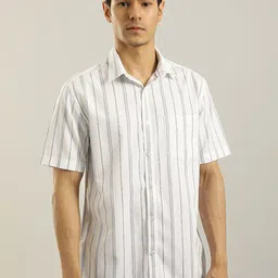 Indian Terrain Striped Chiseled Slim Fit Cotton Casual Shirt-picture-22