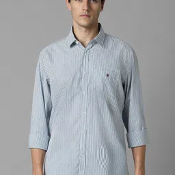 Louis Philippe Sport Men Striped Pure Cotton Slim Fit Casual Shirt-picture-41