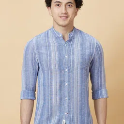 Being Human Men Slim Fit Opaque Striped Casual Shirt-picture-45