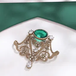 COSA NOSTRAA Stone-Studded Royal Lamp Stud Brooch-picture-20