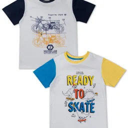 Growing Tree Set of 2 Kids Multicoloured Graphic Printed T-shirts-picture-42