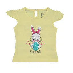 Bodycare Kids Infant Kids Girls Graphic Printed Cap Sleeves Cotton T-shirt-picture-14