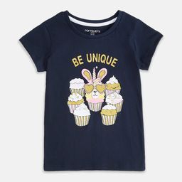 Pantaloons Junior Girls Graphic Printed Cotton T-shirt-picture-30