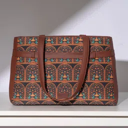 ZOUK Ethnic Motifs Printed Oversized Structured Shoulder Bag-picture-41