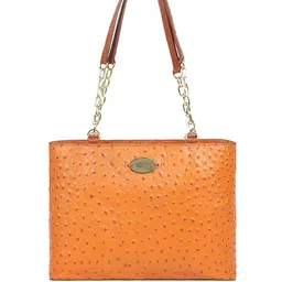 Hidesign Tan Brown Textured Leather Structured Shoulder Bag-picture-25