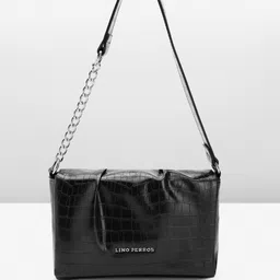 Lino Perros Croc-Textured Structured Shoulder Bag-picture-37