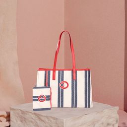 Caprese Striped Oversized Shopper Canvas Cotton Tote Bag-picture-40