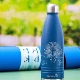 Servewell Indus Blue Printed Leak Proof Water Bottle 750 ml-image-48