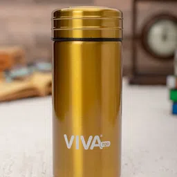 VIVA h2o Unisex Yellow Solid Double Wall Stainless Steel Vaccum Insulated Water Bottle-picture-23