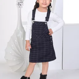 Peppermint Girls Checked Pinafore Dress image 1
