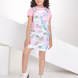 Peppermint Printed T-Shirt With Dungarees image 1