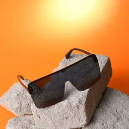 HAUTE SAUCE by Campus Sutra Women Black Lens & Black Oversized Sunglasses with UV Protected Lens-image-50