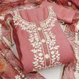 KALINI Embroidered Pure Silk Unstitched Dress Material-picture-25