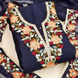 KALINI Embroidered Pure Silk Unstitched Dress Material-picture-12