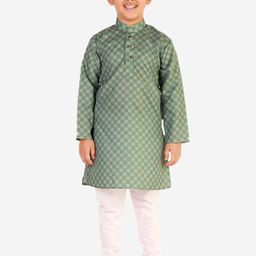 Pro-Ethic STYLE DEVELOPER Boys Ethnic Motifs Printed Pure Cotton Kurta with Pyjamas-picture-31