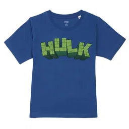 Marvel by Wear Your Mind Boys Hulk Typography Printed Pure Cotton T-shirt-image-53