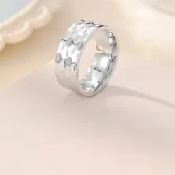 SALTY Men Stainless Steel Textured Finger Rings-picture-21