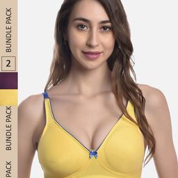 FIMS Pack of 2 Non Padded Non Wired Everyday Bra-picture-8