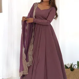 LABELKBBRAND Fit and Flare Maxi Length Ethnic Dresses image 1