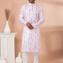 ROOTED LIBAAS Ombre Dyed Mandarin Collar Straight Kurta With Pyjamas image 1