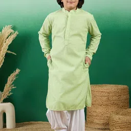 Sangria Boys Embroidered Straight Kurta With Salwar image 1