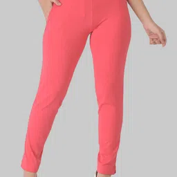 Dollar Missy Women Pink Relaxed Wrinkle Free Cotton Trousers-image-54