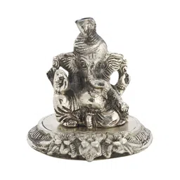 INTERNATIONAL GIFT Silver Toned Ganesh Idol Showpiece-picture-18