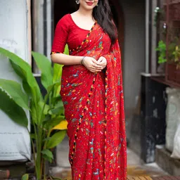 Mitera Ethnic Motifs Printed Embellished Saree-picture-38