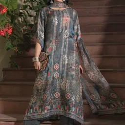 RangDeep Ethnic Motifs Printed Regular Kurta with Trousers & Dupatta-picture-34