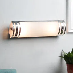 Glass Flush Mount Wall Light (Silver)-image-6