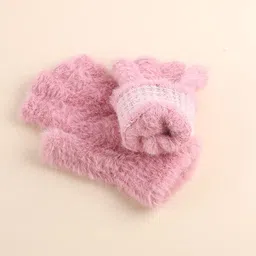 brats n beauty Working Women/Girl's Soft & Cozy Premium Winter Warm Hand Gloves Pink Color fit for 12 Years & Above - Pack of 1 Pair image 5