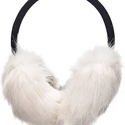 malvina Winter Earmuffs for Women's & Girl's Winter Ear muffs Large Over Ear Foldable EarMuff (White) image 1