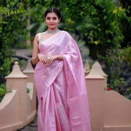 KALINI Ethnic Motifs Woven Design Zari Banarasi Saree-picture-13