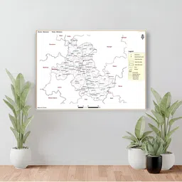 Wallpics White & Pink Mahesana District Map Printed Waterproof Wall Sticker-picture-34