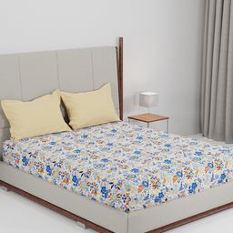 MYTRIDENT Unisex Blue Bedsheets-picture-4